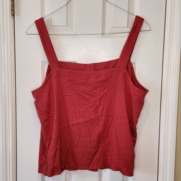 Market & Spruce Wide Strap Camisole  Size 1X Red/Orange - Picture 2 of 8